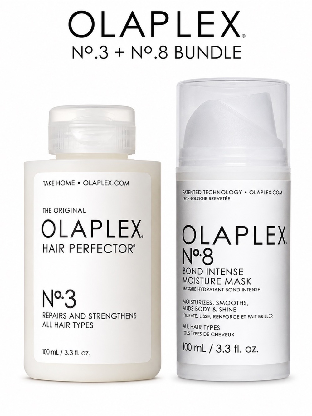 OLAPLEX No.3 & No.8 Hair Repair and Moisture Bundle 100 ml NEW Full Size